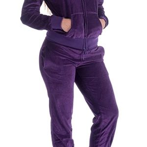 Purple Sweat Suit (Jacket & Sweatpants) - Women's Medium